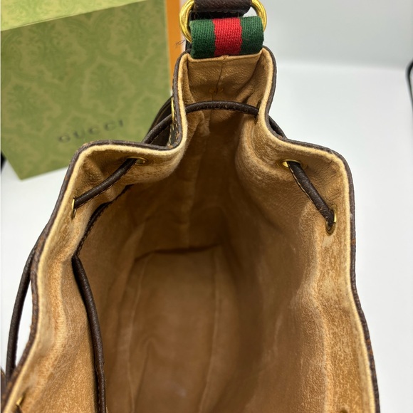 Gucci Leather Vintage Bucket bag Very good condition Brown, Leather - Picture 12 of 15